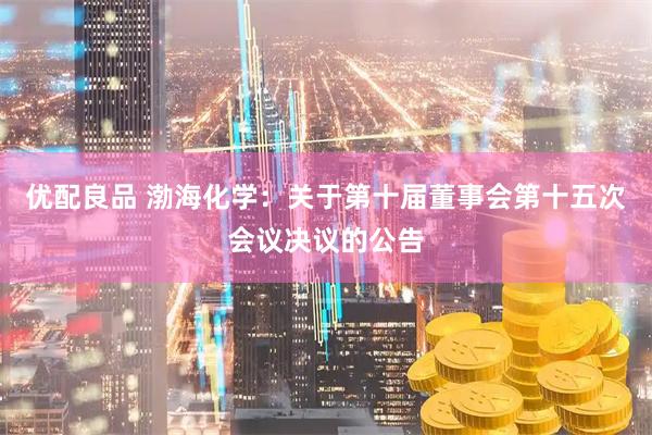 优配良品 渤海化学：关于第十届董事会第十五次会议决议的公告